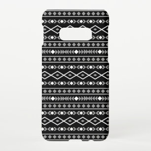 Aztec Shapes Patroon Wit Grijs Zwart Samsung Galaxy S10E Hoesje