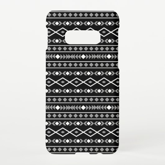 Aztec Shapes Patroon Wit Grijs Zwart Samsung Galaxy Hoesje (Achterkant)