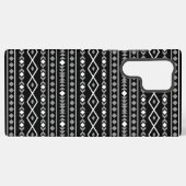 Aztec Shapes Patroon Wit Grijs Zwart Samsung Galaxy Hoesje (Achterkant horizontaal)