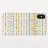 Aztec Shapes Pattern Blauwgroen Gold Cream Case-Mate iPhone Case (Achterkant (horizontaal))
