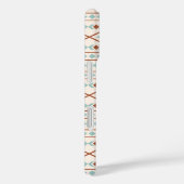 Aztec Shapes Pattern Rust Blauwgroen Cream Case-Mate iPhone Case (Achterkant / Rechts)