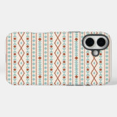 Aztec Shapes Pattern Rust Blauwgroen Cream Case-Mate iPhone Case (Achterkant (horizontaal))