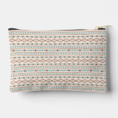 Aztec Shapes Pattern Rust Blauwgroen Cream Etui (Achterkant)