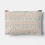 Aztec Shapes Pattern Rust Blauwgroen Cream Etui (Voorkant)