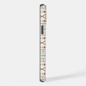 Aztec Shapes Pattern Rust Blauwgroen Cream iPhone Hoesje (Rechterkant)