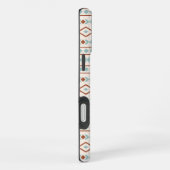 Aztec Shapes Pattern Rust Blauwgroen Cream iPhone Hoesje (Rechterkant)