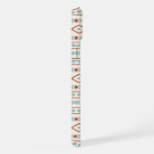 Aztec Shapes Pattern Rust Blauwgroen Cream iPhone Hoesje (Rechterkant)