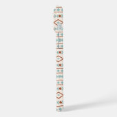 Aztec Shapes Pattern Rust Blauwgroen Cream iPhone Hoesje (Linkerkant)