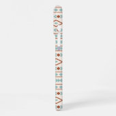 Aztec Shapes Pattern Rust Blauwgroen Cream iPhone Hoesje (Linkerkant)