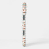 Aztec Shapes Pattern Rust Blauwgroen Cream iPhone Hoesje (Rechterkant)
