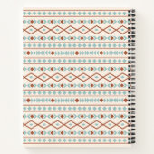Aztec Shapes Pattern Rust Blauwgroen Cream Notitieboek (Achterkant)