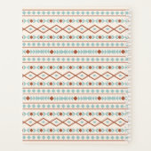 Aztec Shapes Pattern Rust Blauwgroen Cream Planner (Achterkant)
