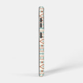 Aztec Shapes Pattern Rust Blauwgroen Cream Samsung Galaxy Hoesje (Rechterkant)