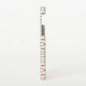 Aztec Shapes Pattern Rust Blauwgroen Cream Samsung Galaxy Hoesje (Linkerkant)