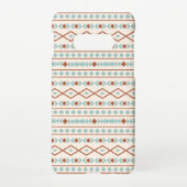 Aztec Shapes Pattern Rust Blauwgroen Cream Samsung Galaxy Hoesje (Achterkant)