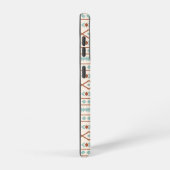 Aztec Shapes Pattern Rust Blauwgroen Cream Samsung Galaxy Hoesje (Rechterkant)