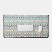 Aztec Shapes Pattern Rusts Cream Blauwgroen-Blue Bureaumat (Keyboard & Muis)