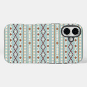 Aztec Shapes Pattern Rusts Cream Blauwgroen-Blue Case-Mate iPhone Case (Achterkant (horizontaal))