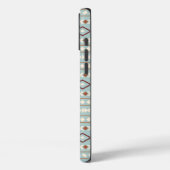 Aztec Shapes Pattern Rusts Cream Blauwgroen-Blue Case-Mate iPhone Case (Achterkant / Links)