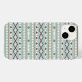 Aztec Shapes Pattern Rusts Cream Blauwgroen-Blue Case-Mate iPhone Case (Achterkant (horizontaal))