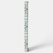 Aztec Shapes Pattern Rusts Cream Blauwgroen-Blue Samsung Galaxy Hoesje (Linkerkant)