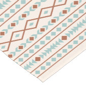 Aztec Shapes RPT Pattern Rust Blauwgroen Cream Korte Tafelloper (Hoek)