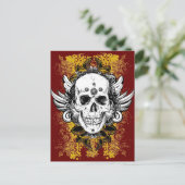 Aztec-Skull Briefkaart (Staand voorkant)
