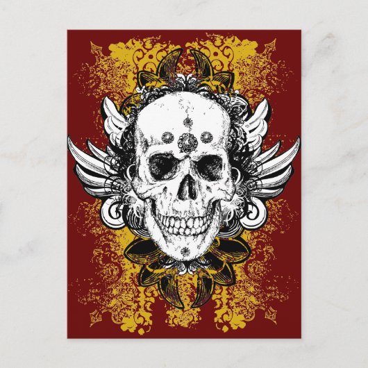 Aztec-Skull Briefkaart (Voorkant)