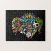 Aztec Skull Jaguar Warrior Mask Ancient Mayan Legpuzzel (Horizontaal)