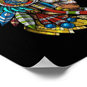 Aztec Skull Jaguar Warrior Mask Ancient Mayan Poster (Hoek)