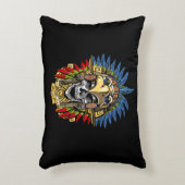 Aztec Skull Warrior Accent Kussen (Voorkant(Verticaal))