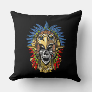 Aztec Skull Warrior Kussen