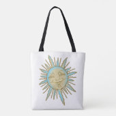 Aztec Smiling Sun Face | CANVAS TAS (Achterkant)