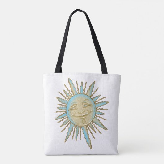 Aztec Smiling Sun Face | CANVAS TAS (Achterkant)