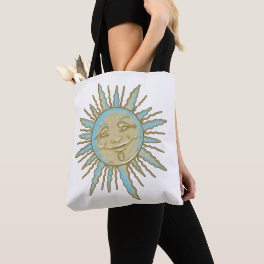 Aztec Smiling Sun Face | CANVAS TAS (Dichtbij)