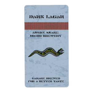 Aztec Snake Home Made Beer Labels