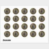 Aztec Snake Ronde Sticker (Vel)