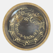 Aztec Snake Ronde Sticker (Voorkant)