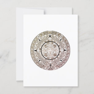 Aztec Solar Disk Calendar Briefkaart