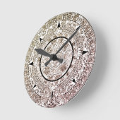 Aztec Solar Disk Calendar Ronde Klok (Hoek)