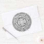 Aztec Solar Disk Calendar Ronde Sticker (Envelop)