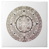 Aztec Solar Disk Calendar Tegeltje (Voorkant)