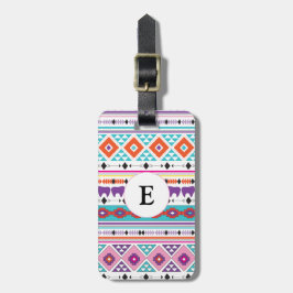 Aztec South West Pattern Bagagelabel