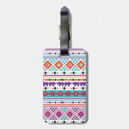Aztec South West Pattern Bagagelabel (Achterkant verticaal)