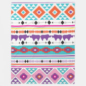 Aztec South West Pattern Fleece Deken (Voorkant)