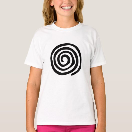 Aztec spiral primitieve Mexicaanse stamkunst T-shirt (Voorkant)