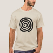 Aztec spiral primitieve Mexicaanse stamkunst T-shirt (Voorkant)