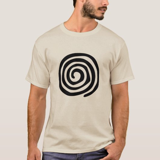 Aztec spiral primitieve Mexicaanse stamkunst T-shirt (Voorkant)