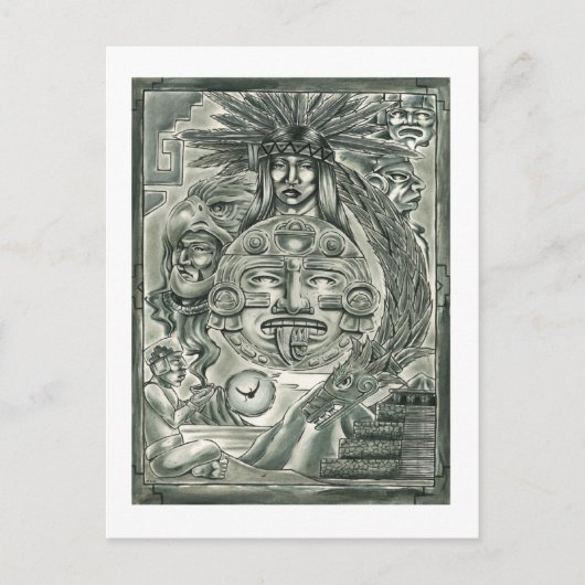 Aztec Spirit Briefkaart (Voorkant)