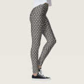 Aztec stijl blokprint zwart + crème SML patroon Leggings (Rechts)